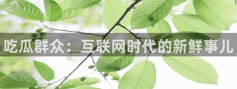 黑料.：吃瓜群众：互联网时代的新鲜事儿