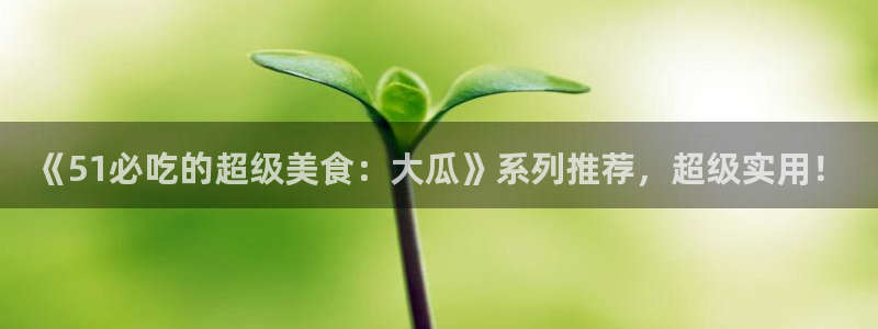 ccgg.ct今日吃瓜：《51必吃的超级美食：大瓜》系列推荐，超级实用！