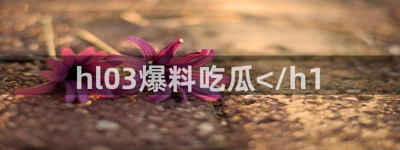 51国产吃瓜在线今日吃瓜：hl03爆料吃瓜</h1