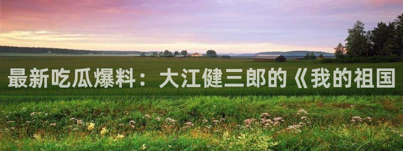 51吃瓜全网吃最快的瓜：最新吃瓜爆料：大江健三郎的《我的祖国