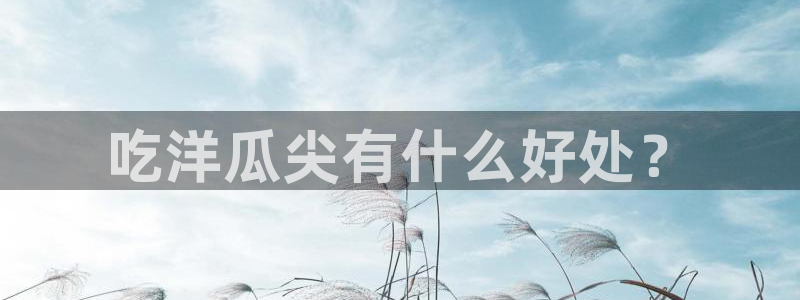 吃瓜群众中的瓜指的是：吃洋瓜尖有什么好处？